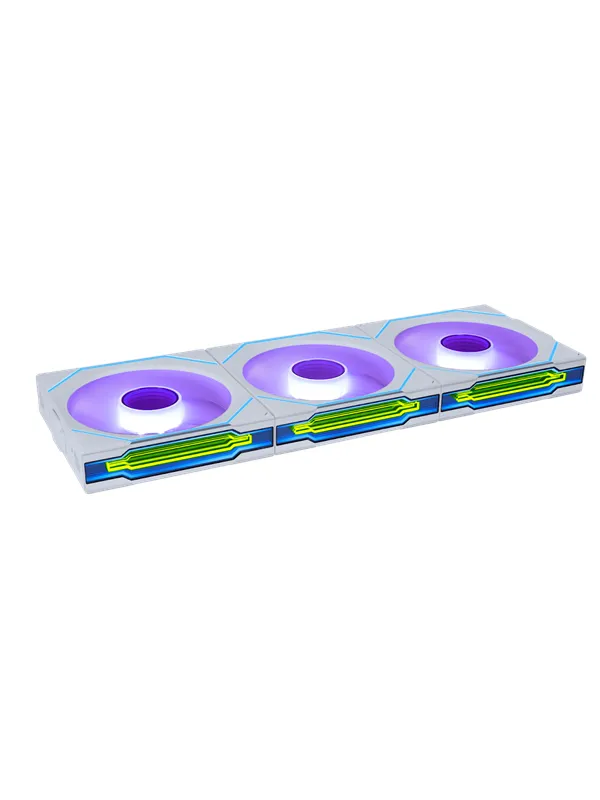 Lian Li UNI Fan INF 120 (3-pakn.) - Reverse blade - Kabinettvifte - 120mm - Hvit med RGB-lys - 32 dBA