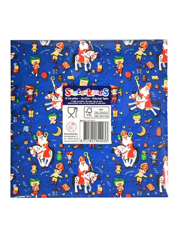 Wins Holland Napkins Sinterklaas party - 20 pcs.