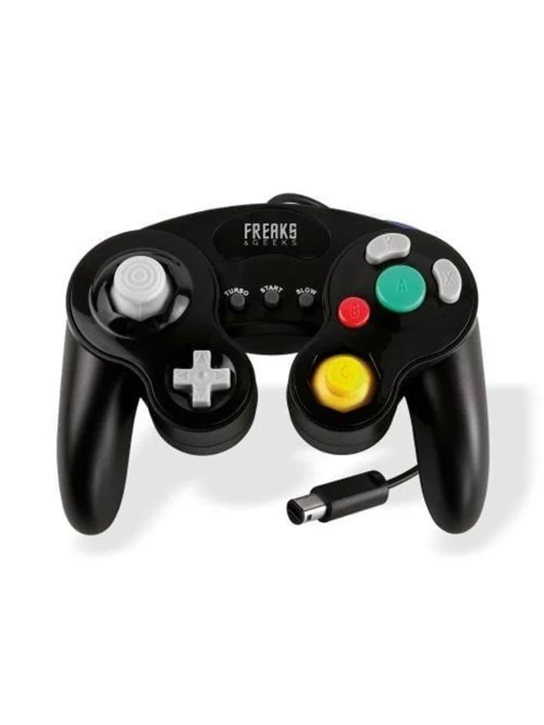 Freaks And Geeks Black Wii/GC Controller with Turbo and Slow Function - Wired Controller - Nintendo Wii U