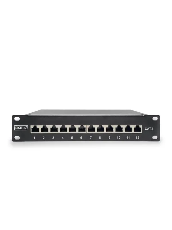 DIGITUS DN-91612S - 12-Port Cat6 Shielded - Patch Panel