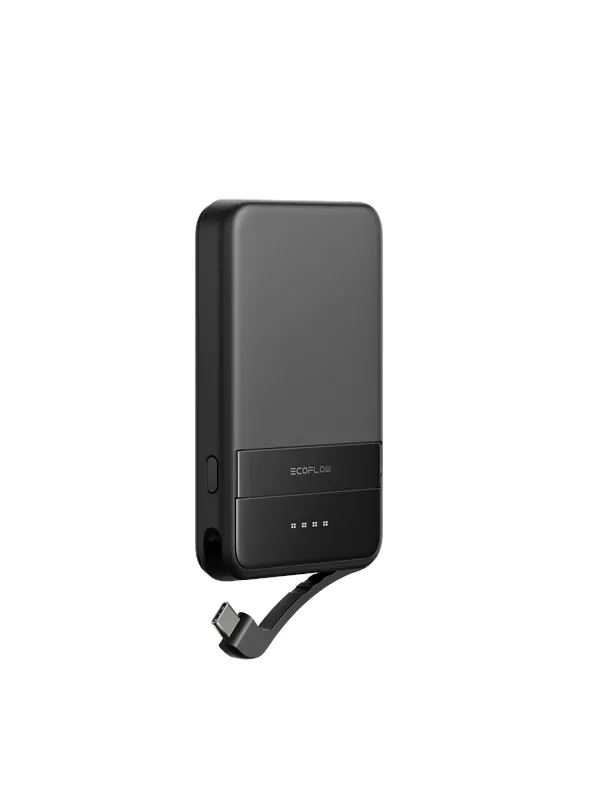 EcoFlow Rapid 5K - 30W- Qi2 - Wireless Charging Nødlader - Svart - 5000 mAh