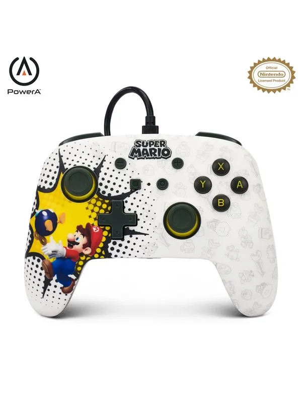 PowerA Enhanced Wired Controller for Nintendo Switch - Mario Bob-omb Blast - Wired Controller - Nintendo Switch