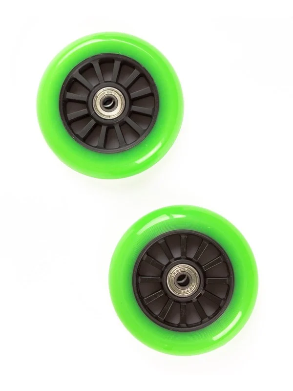 My Hood Set of Wheels 100 mm - Black/Lime
