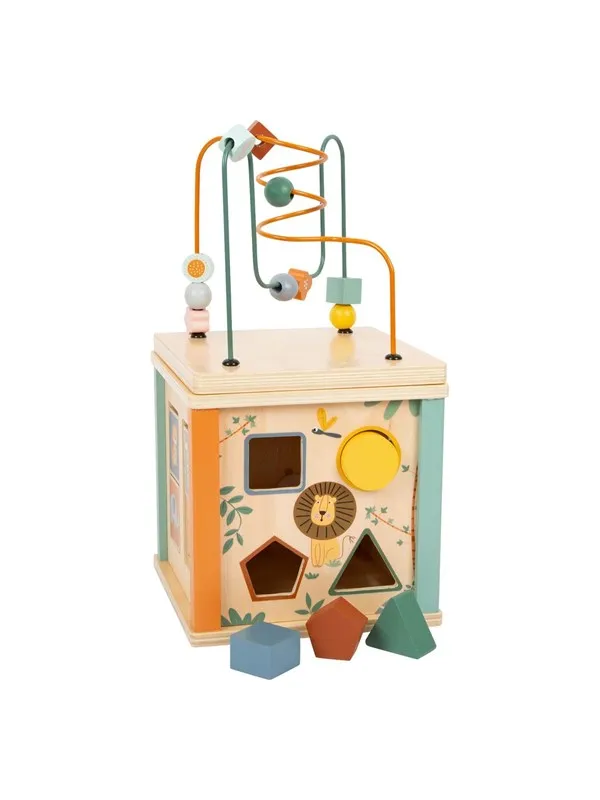Small Foot - Wooden Activity Cube and Motor Skills Spiral Safari
