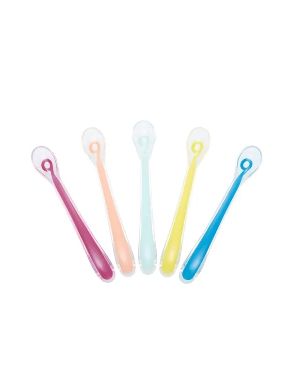 Babymoov Set of 5 silicon spoons 2nd age multicolor