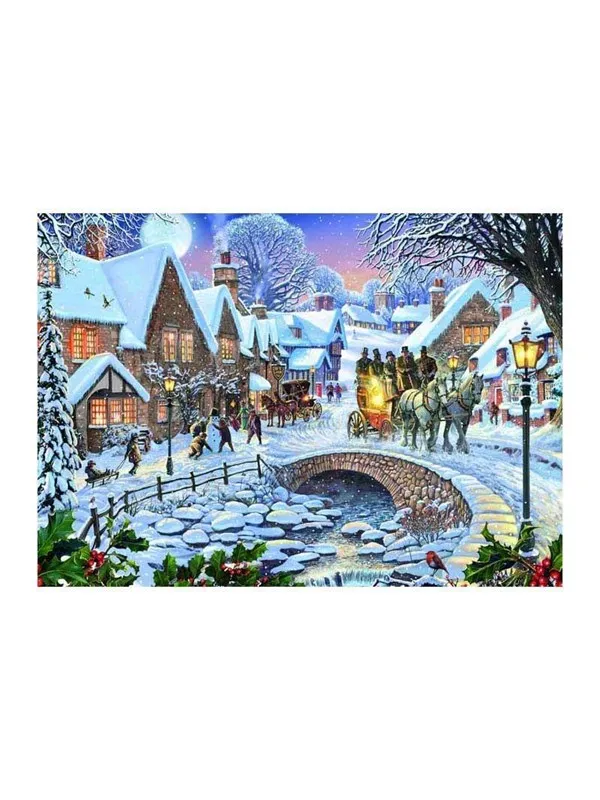 Rebo Publishers Winter Village Jigsaw Puzzle - 1000 Pieces Gulv