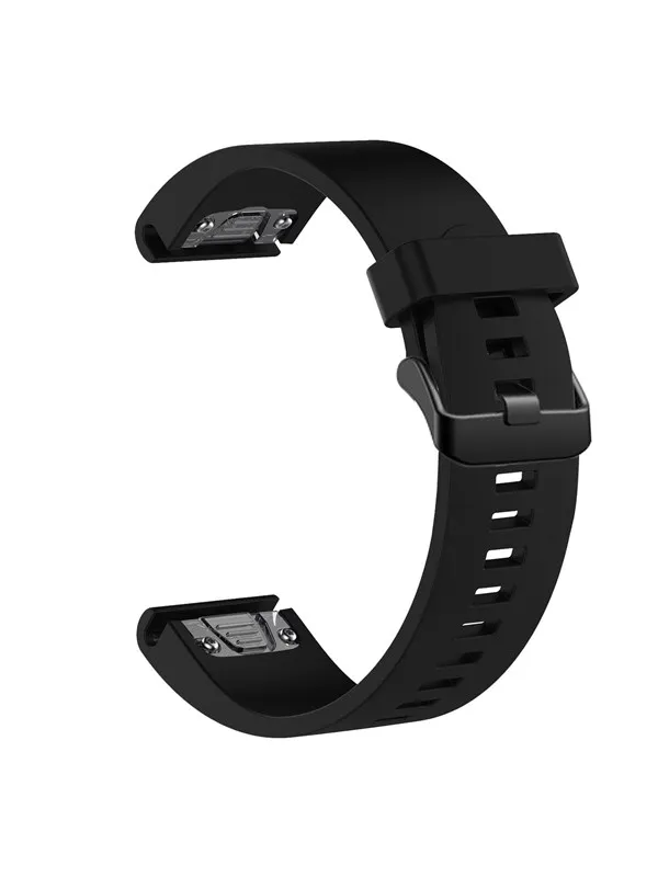 FIXED Silicone Strap for Garmin QuickFit 20 mm Black