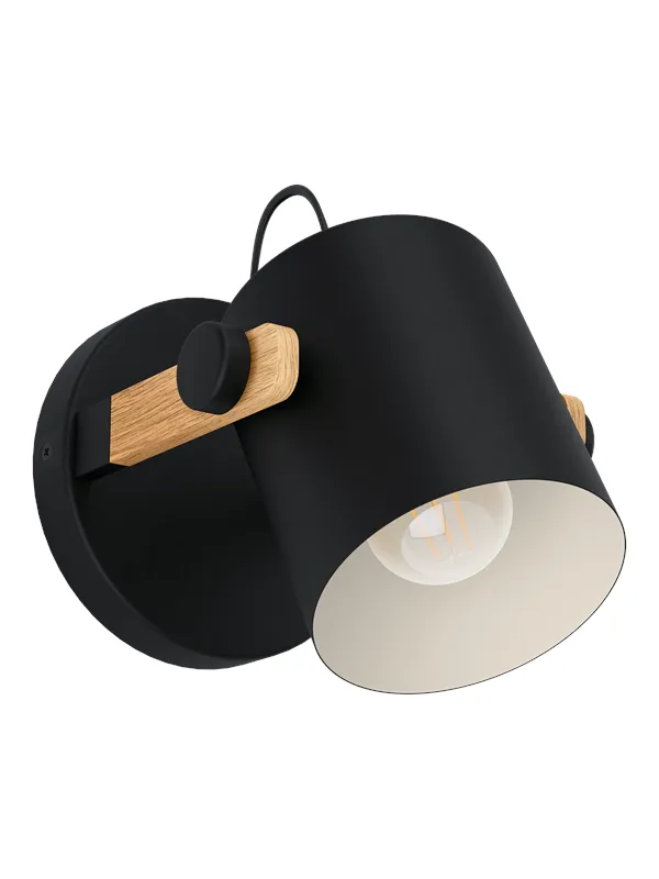 EGLO HORNWOOD wall lamp black/cream