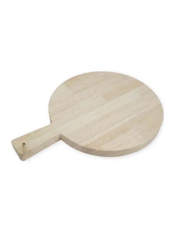 Playwood Wooden Cutting Board Round with Handle 34cm