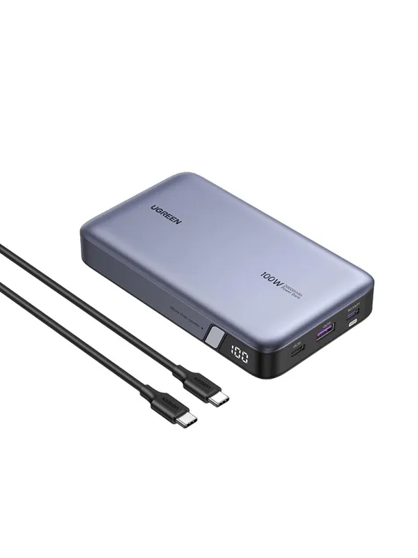 UGREEN 100W To-veis Hurtiglading Nødlader - Grey - 20000 mAh