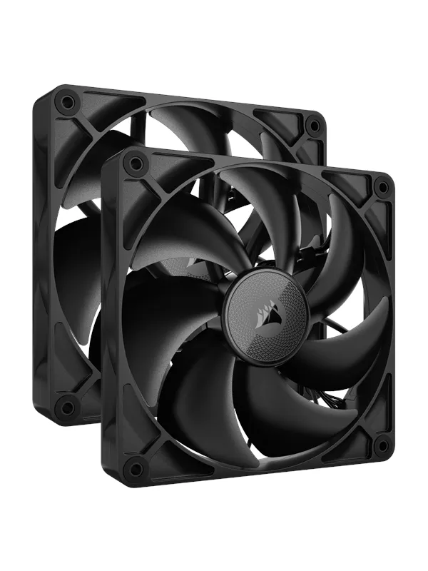 Corsair iCUE LINK RX140 2-pack - Kabinettvifte - 140mm - Svart med RGB LED-lys - 36 dBA