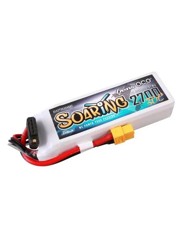 Gens ace &Tattu G-Tech Soaring 2700mAh 11.1V 30C 3S1P LiPo Battery