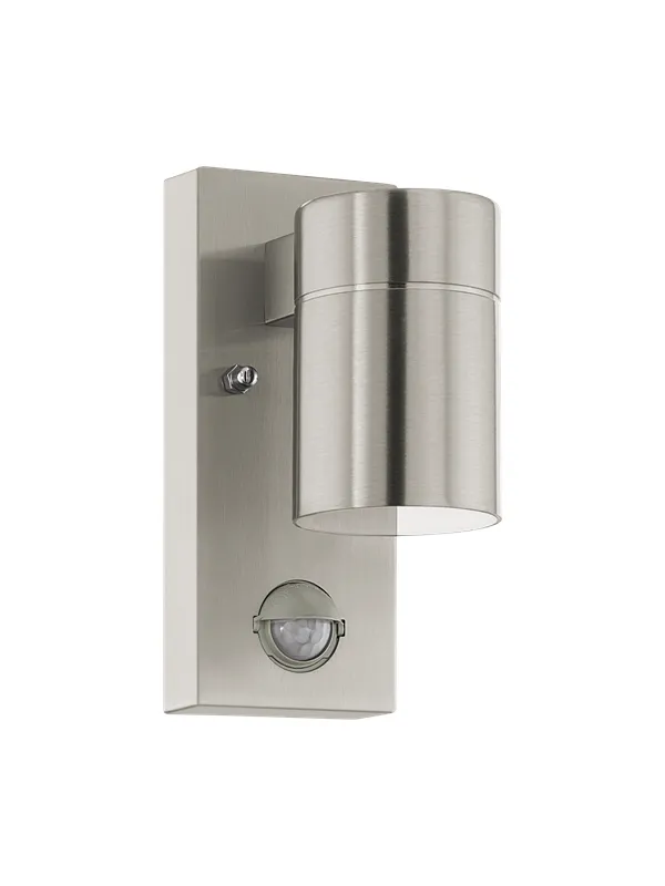 EGLO RIGA 5 outdoor wall lamp with sensor stainless steel