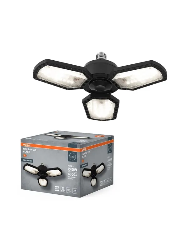 Osram LED-lyspære Floodlight High Bay 4000lm 40W/840 black E27