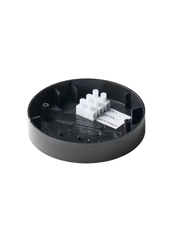 Foss Europe LIFE mounting box for smoke alarm 230V Black