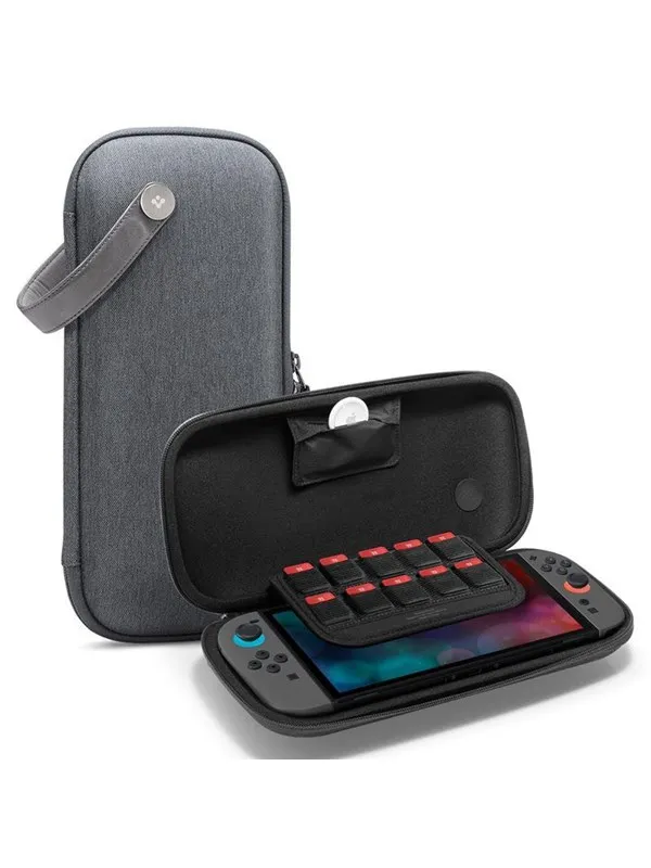 Spigen Klasden Pouch - charcoal gray - Nintendo Switch 2 - Miscellaneous Tilbehør til spillkonsoll - Nintendo Switch 2