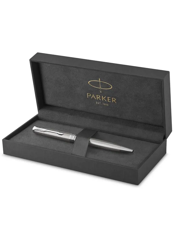 Parker Sonnet Ballpoint Pen | Stainless Steel with Palladium Trim | Medium Point Black Ink | Gift Box