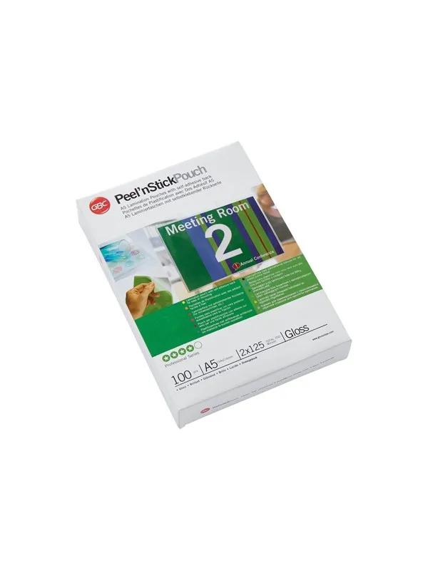 GBC Peel'n Stick - 100-pack - glossy - 154 x 216 mm - lamination pouches with adhesive back