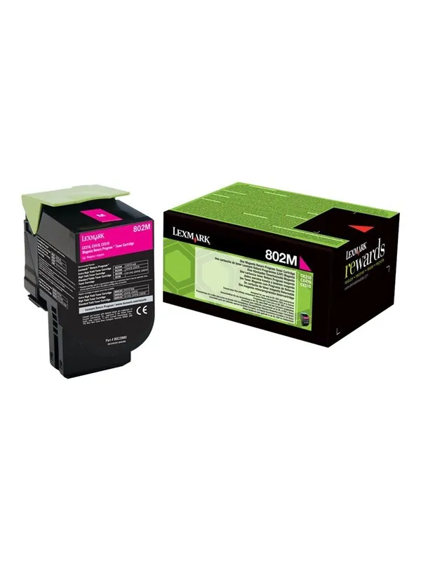 Lexmark 80C20M0 / 802M Return Program Toner - Laser toner Rød