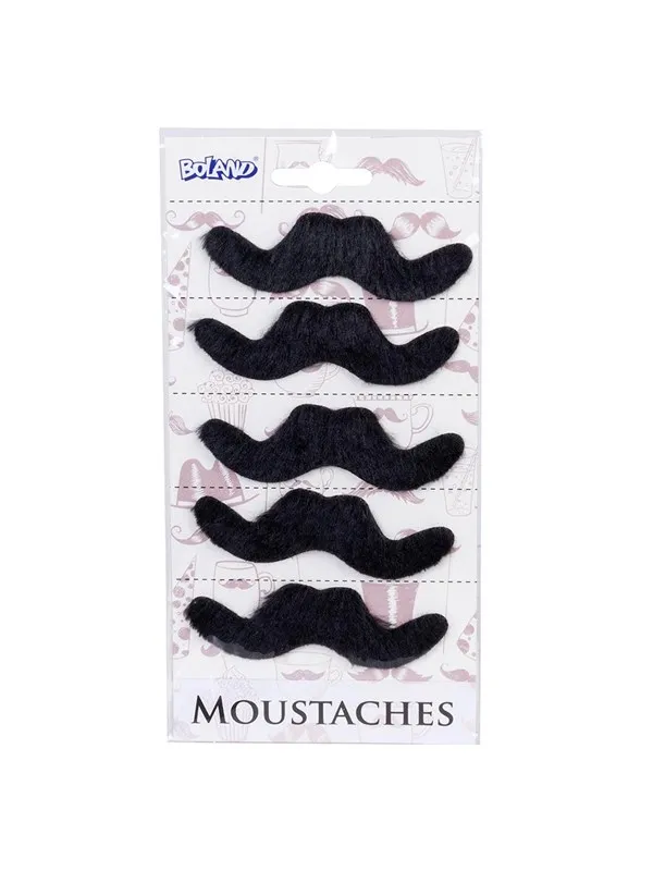 Boland Stick-on mustaches 5 pcs.