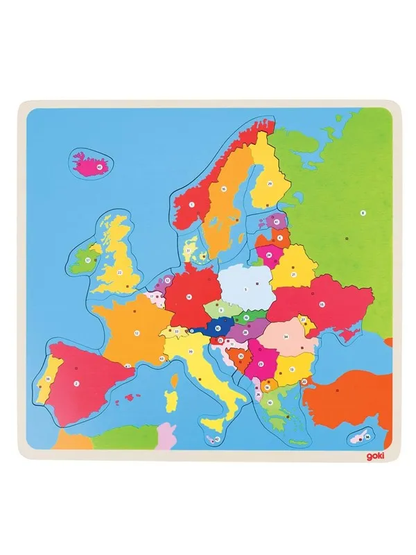 Goki Wooden Puzzle Europe Tre