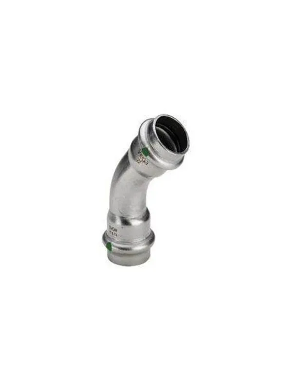 Viega Sanpress Inox bend 45° 35 Stainless steel/bright 435813