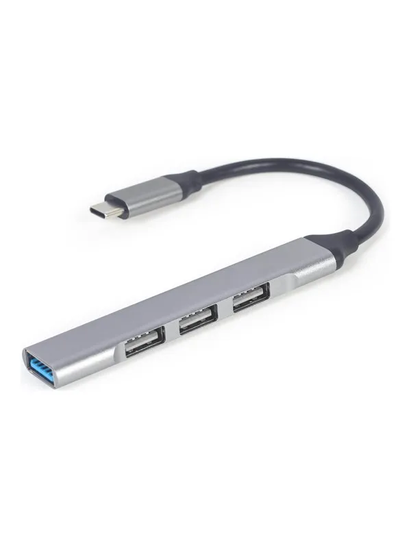 Gembird - hub - USB Type-C silver - 4 ports USB-hub - 4 porter - Sølv