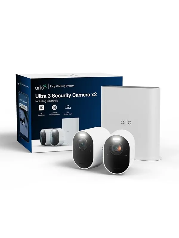Arlo Ultra 3 Overvåkningskamera, 2-pakning