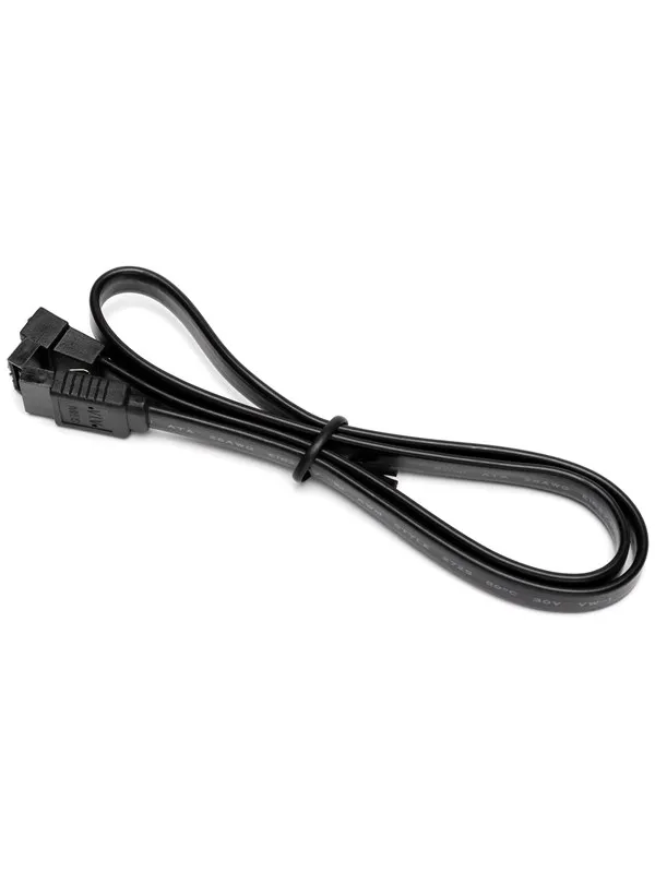 DUTZO SATA kabel - Svart - 0.5 m - Rett og 90°-kontakt
