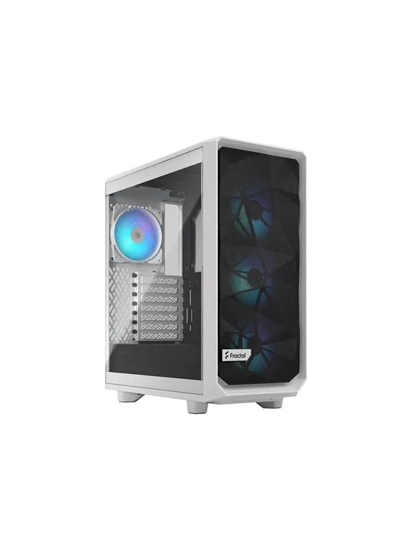Fractal Design Meshify 2 Compact RGB - White TG Clear Tint - Kabinett