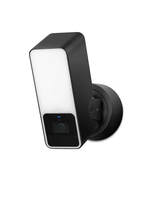 Eve Outdoor Cam Svart - Overvåkningskamera med flomlys for Apple HomeKit