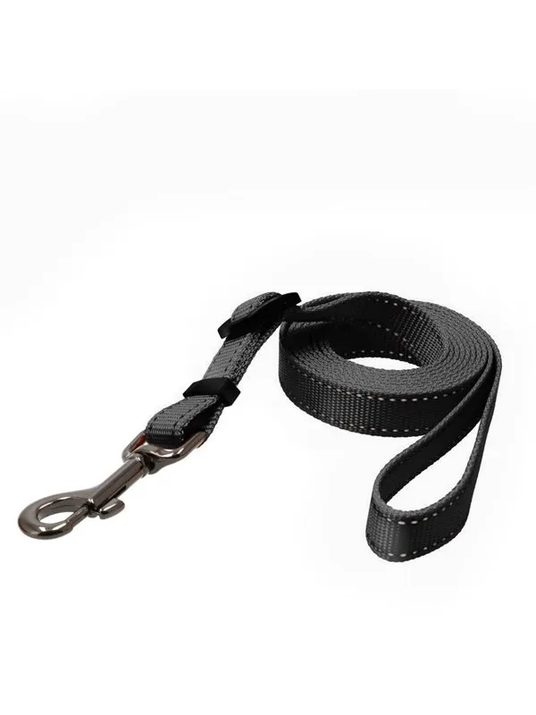 Dogman Iris Justerbart Nylon Hundebånd Svart Liten 10mm 120-200cm