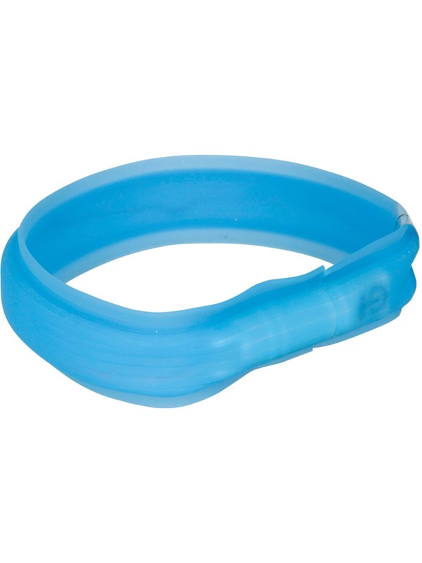 Trixie Flash Light Band USB Adjustable LED Safety Collar Blue Size: M-L 50cm/30mm