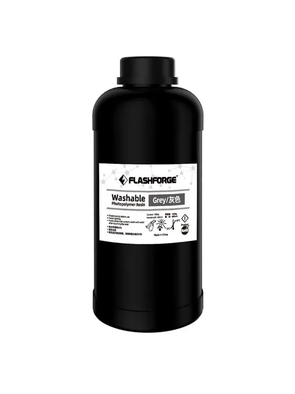 FlashForge Washable Resin Grey 1L 3D Printing Resin