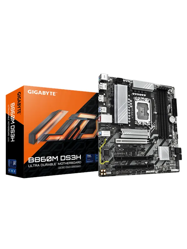 GIGABYTE B860M DS3H Hovedkort - Intel B860 - Intel LGA1851 socket - DDR5 RAM - Micro-ATX