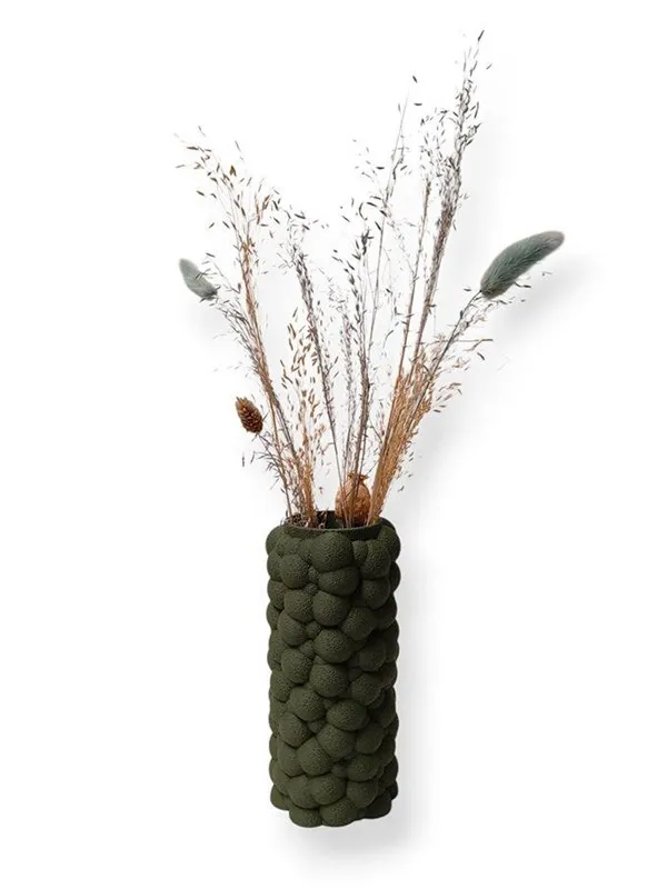 Simiu PUFFRA - Vase - 20cm - Olive