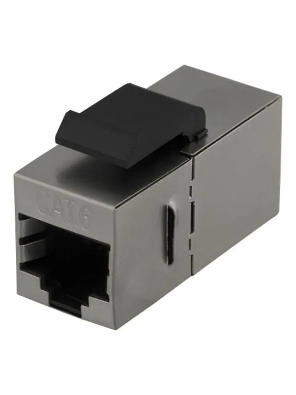 Deltaco MD-126 Cat6 Keystone Coupler Shielded 2 × RJ45 plastic 180 metal