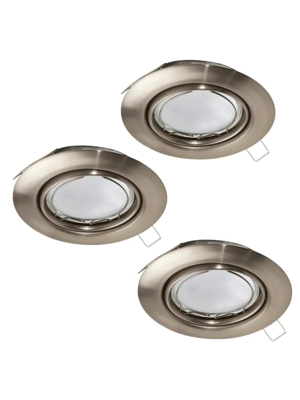 EGLO PENETO recessed spot brushed steel 3-pack