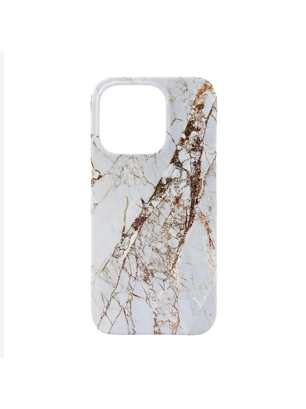 ONSALA Phone Case MagSeries White Rhino Marble - iPhone 15 Pro