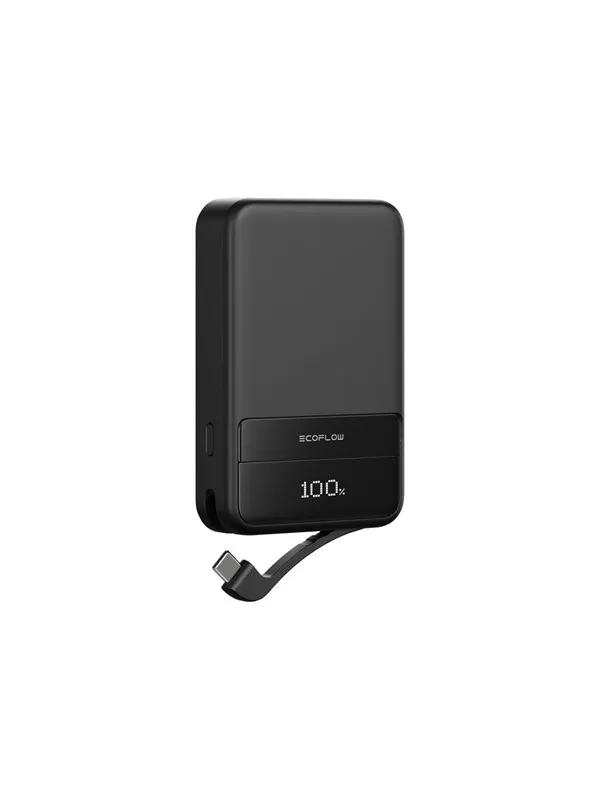 EcoFlow Rapid 10K - 30W- Qi2 Wireless Charging Nødlader - Svart - 10000 mAh