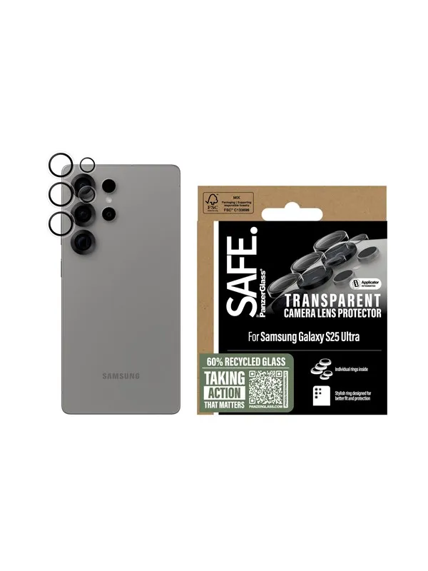SAFE by PanzerGlass Camera Lens Protector Transparent Samsung Galaxy S25 Ultra