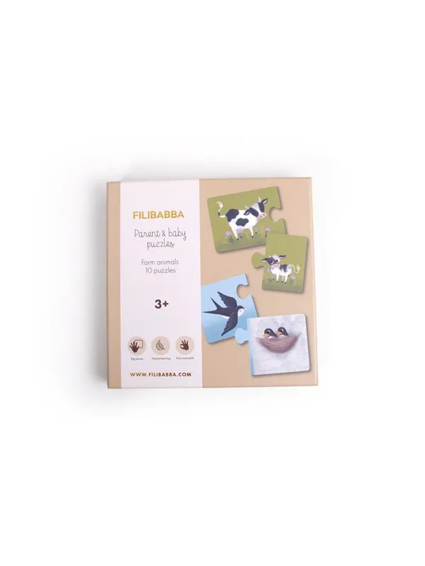 Filibabba - Parent and baby puzzles - Farm animals