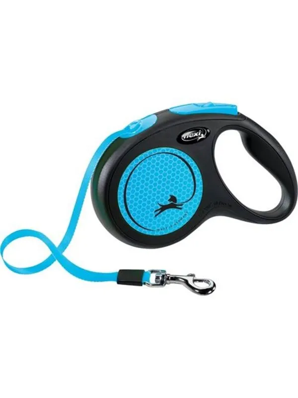 Flexi New NEON M leash 5 m 25 kg black / neon blue