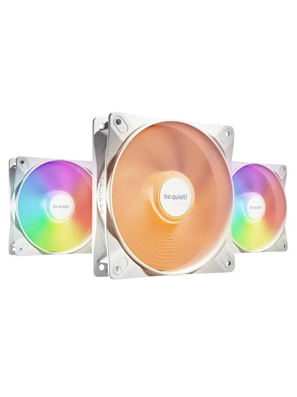 be quiet! LIGHT WINGS LX White (3-pack) - Kabinettvifte - 120mm - Hvit med RGB-lys - 25 dBA