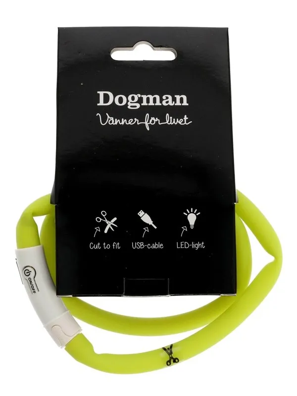 Dogman LED-ring silikon Gul