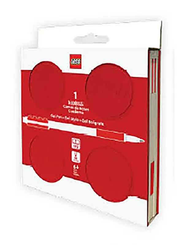 Euromic LEGO® Locking Notebook w/Gel Pen (box) 192p RED