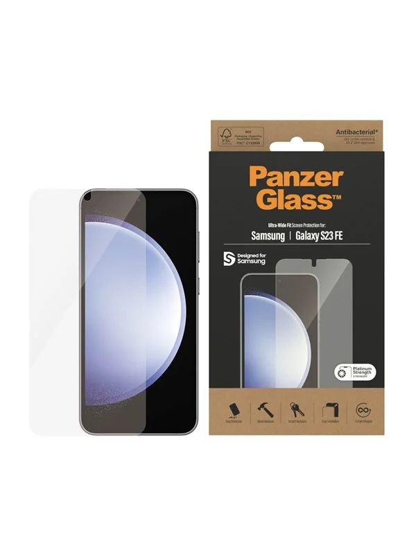 PanzerGlass Screen Protector Samsung Galaxy S23 FE | Ultra-Wide Fit