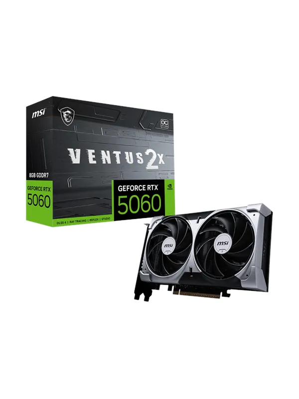 MSI GeForce RTX 5060 VENTUS 2X OC - 8GB GDDR7 RAM - Grafikkort