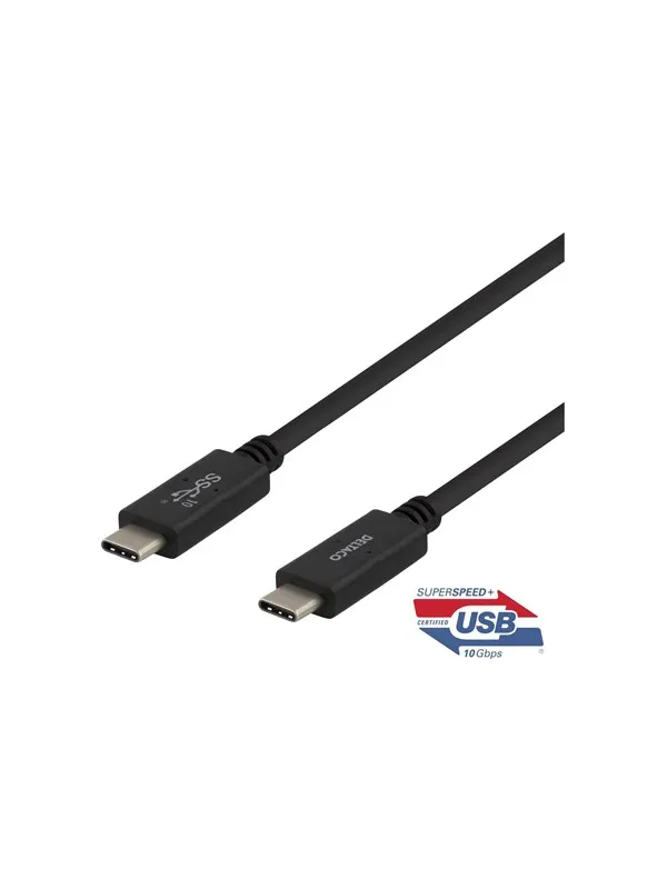 Deltaco - USB-C cable - 24 pin USB-C to 24 pin USB-C - 50 cm