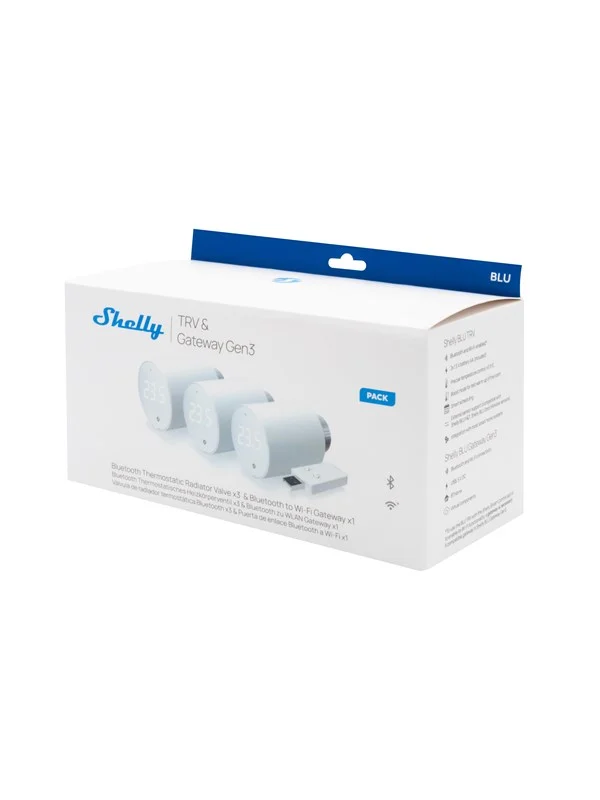 Shelly BLU TRV 3-Pack + BLU Gateway Gen3